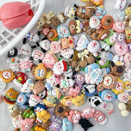 M02-Flat Back Charms Resin Accessory（9 Square Game）