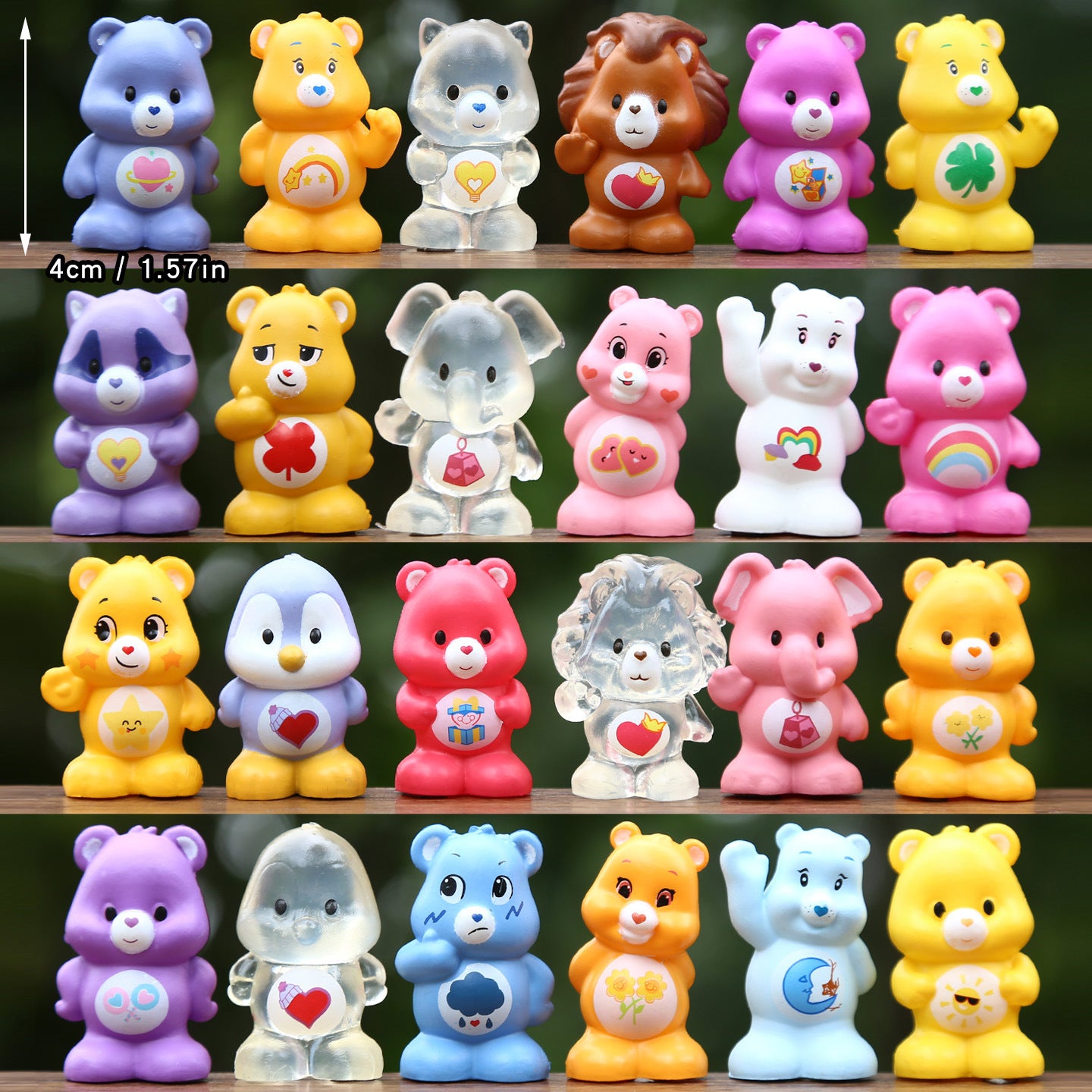 M06-Care Bear figures desktop decorative pen cap （9 Square Game）