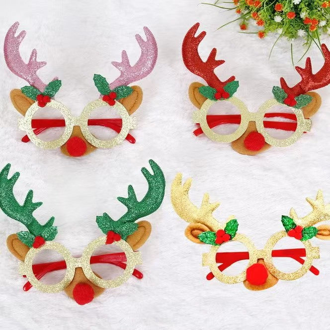M15-Holiday Supplies Christmas Party Glasses Frame（9 Square Game）