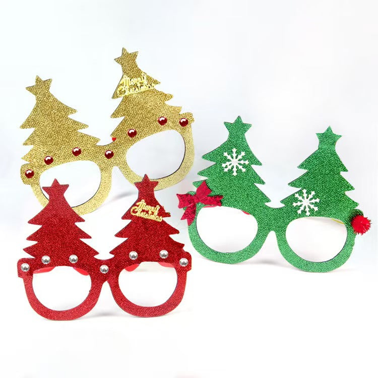 M15-Holiday Supplies Christmas Party Glasses Frame（9 Square Game）