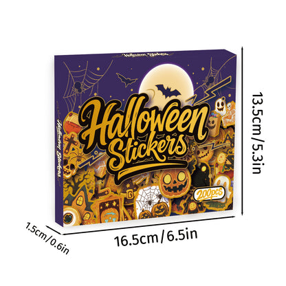 P03-200 Pcs Halloween Gift Box Graffiti Stickers