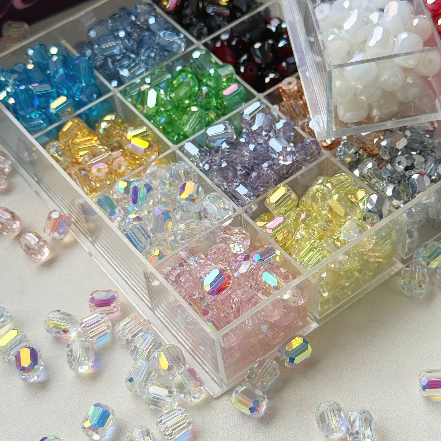 LuckBag 01-MIX Crystal beads/ Cat's eye beads/Glass beads/Irregular bead