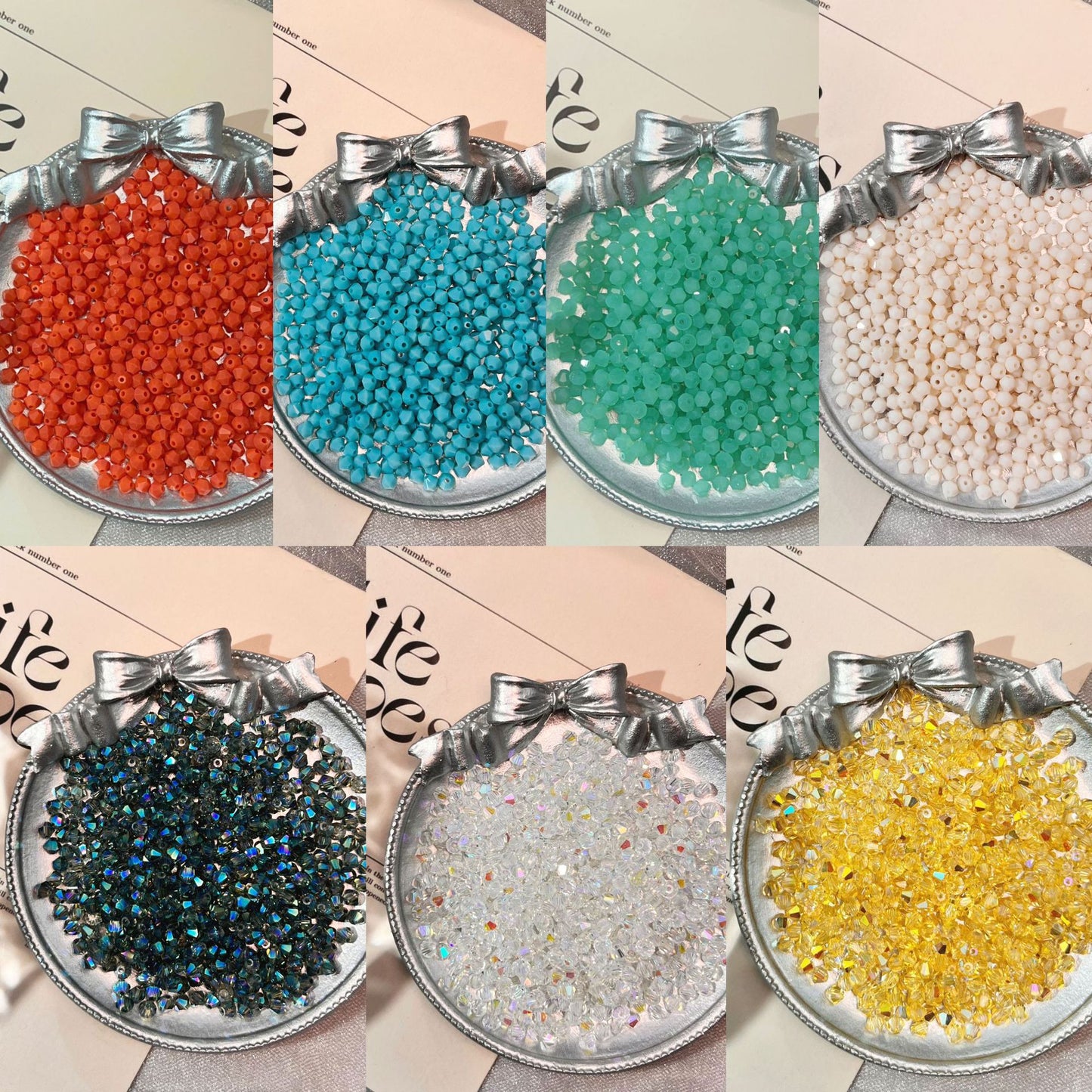 LuckBag 01-MIX Crystal beads/ Cat's eye beads/Glass beads/Irregular bead